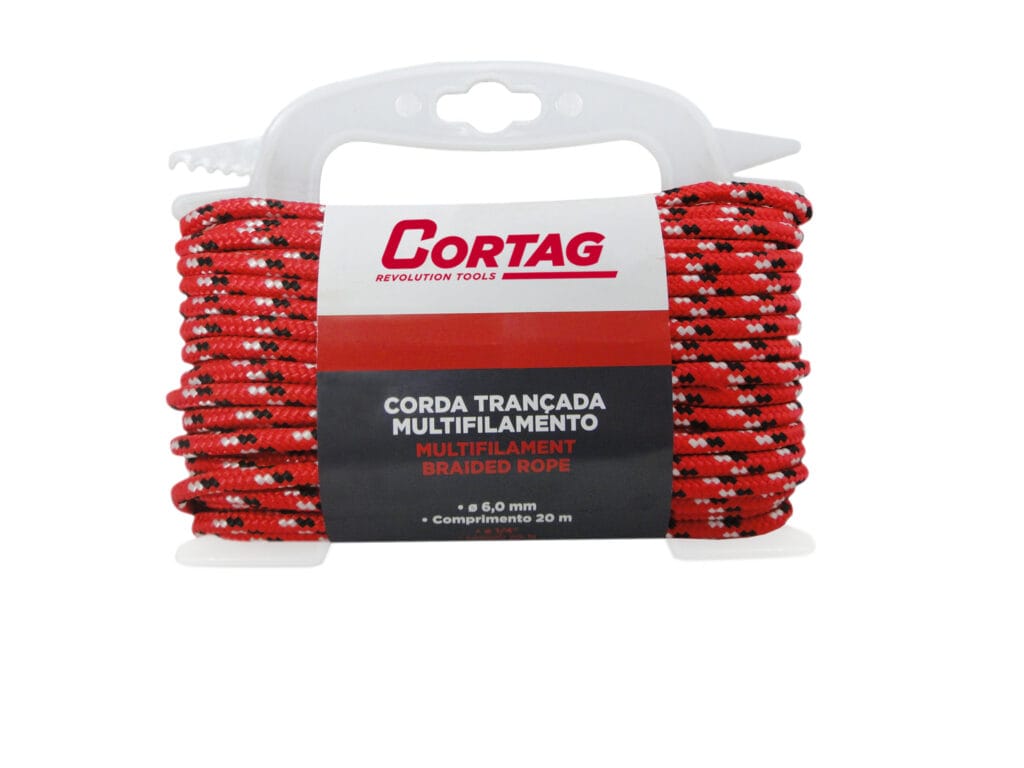 61633 corda vermelha suporte plástico