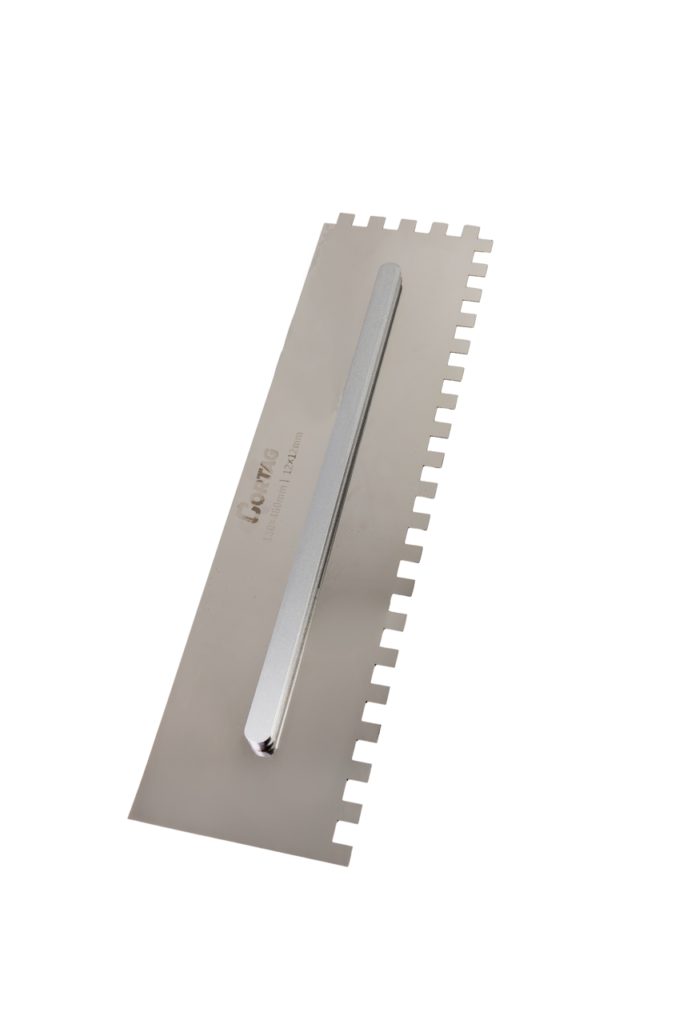 Desempenadeira Inox com Cabo Removível – Dentada sem Cabo – 12 mm