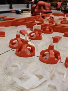 muestra del sistema de nivelación easy spin de Cortag en el salón Batimat, Francia, 2026